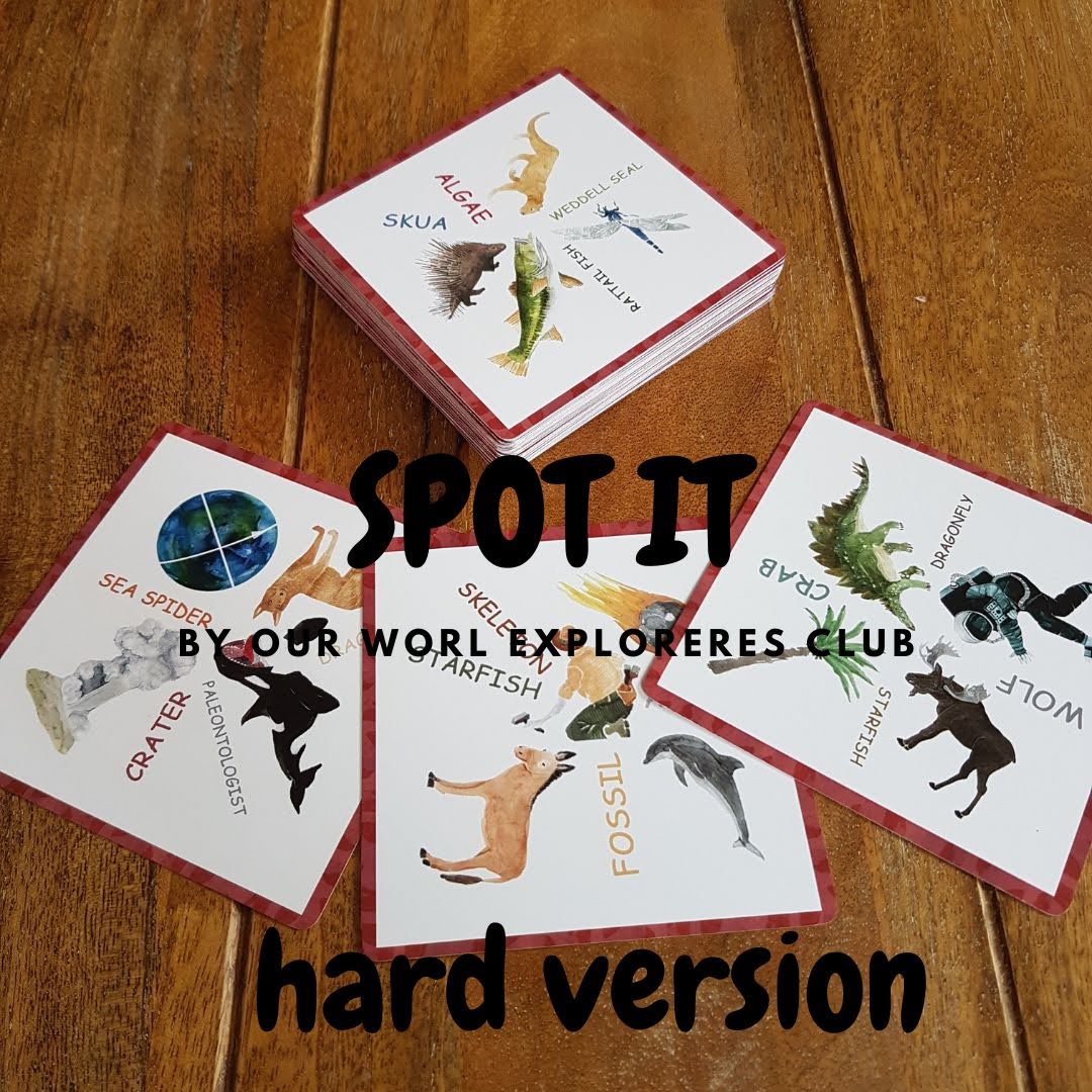 „Spot it Karty” Karty do gry (dwie wersje, łatwa i trudna) wersja papierowa PRZEDSPRZEDAŻ